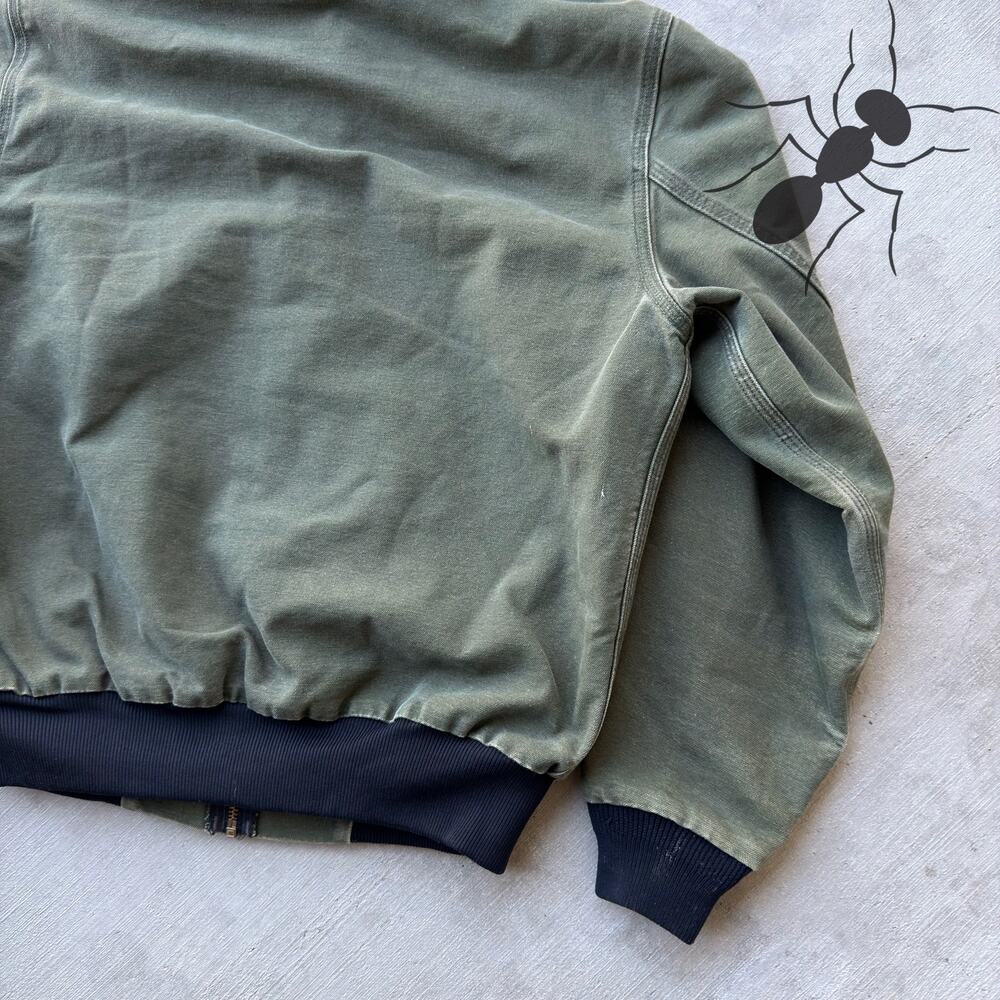Vintage Carhartt green hooded active work wear jacket - Picture 8 of 8